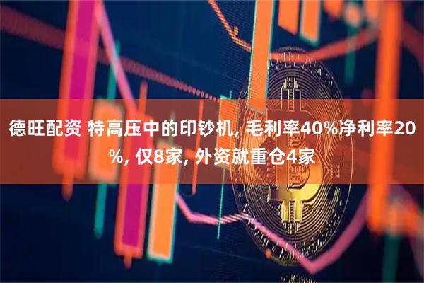 德旺配资 特高压中的印钞机, 毛利率40%净利率20%, 仅8家, 外资就重仓4家