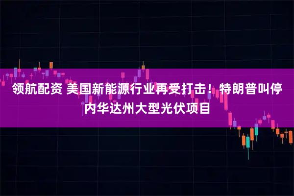 领航配资 美国新能源行业再受打击！特朗普叫停内华达州大型光伏项目